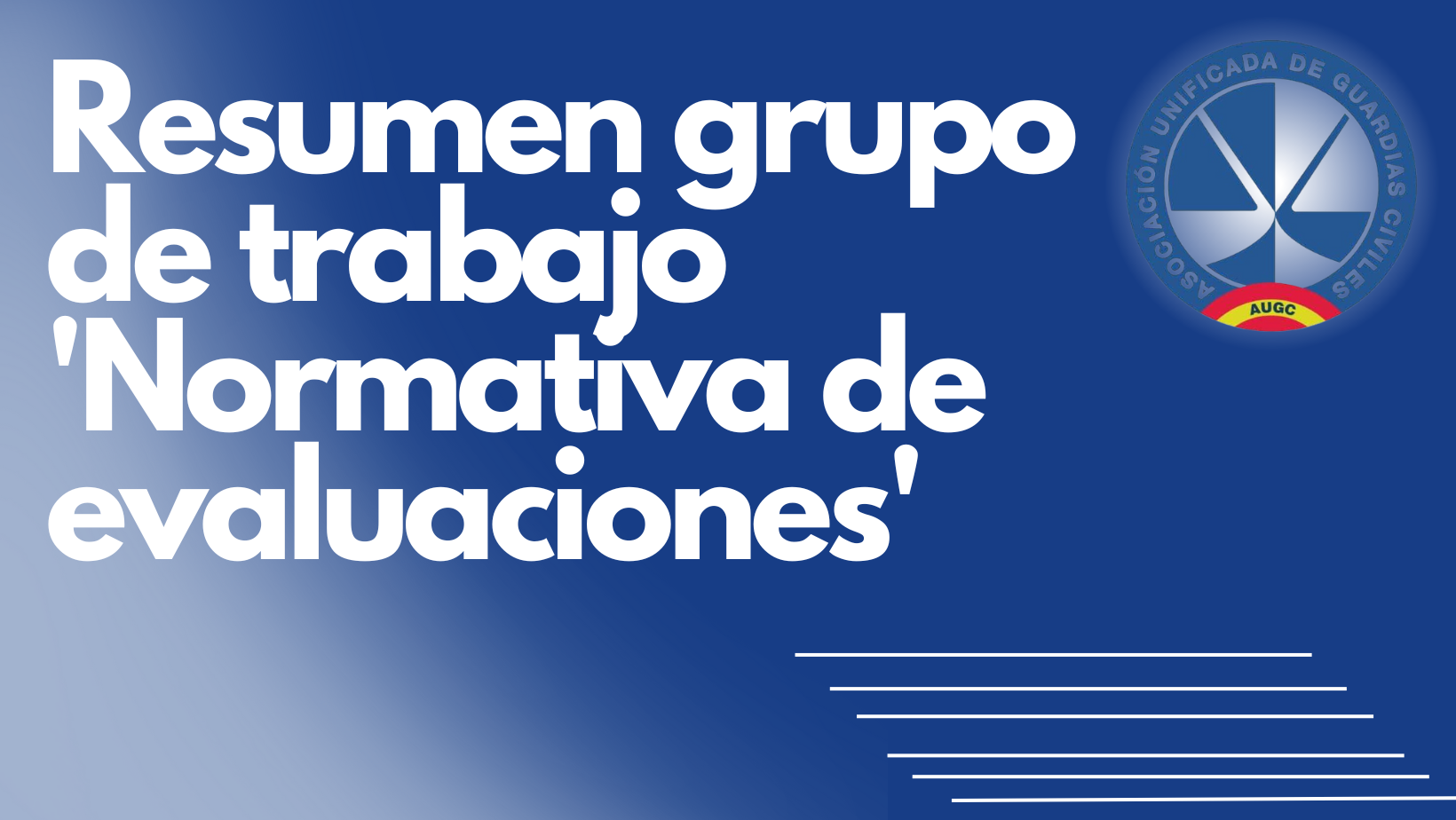 Resumen grupo de trabajo 'Normativa de evaluaciones'.