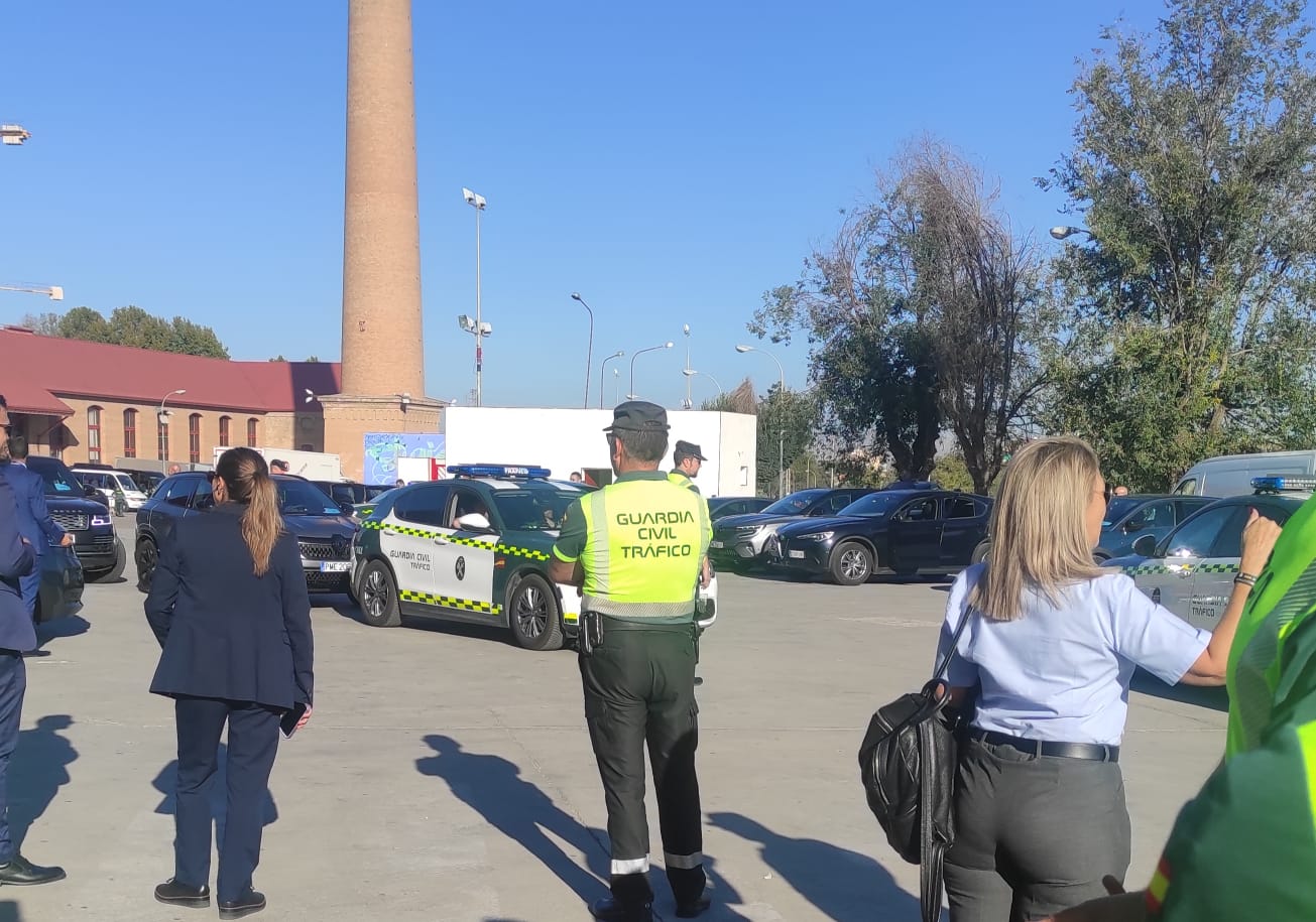 Guardia Civil Tráfico en la Cumbre Europea de Granada.