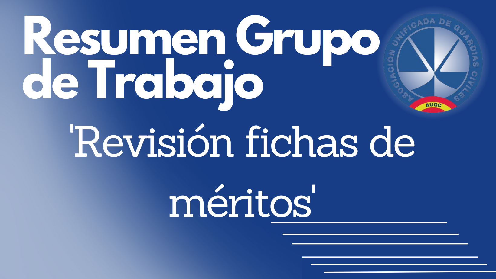 Resumen Grupo de 'Revisión fichas de méritos'.