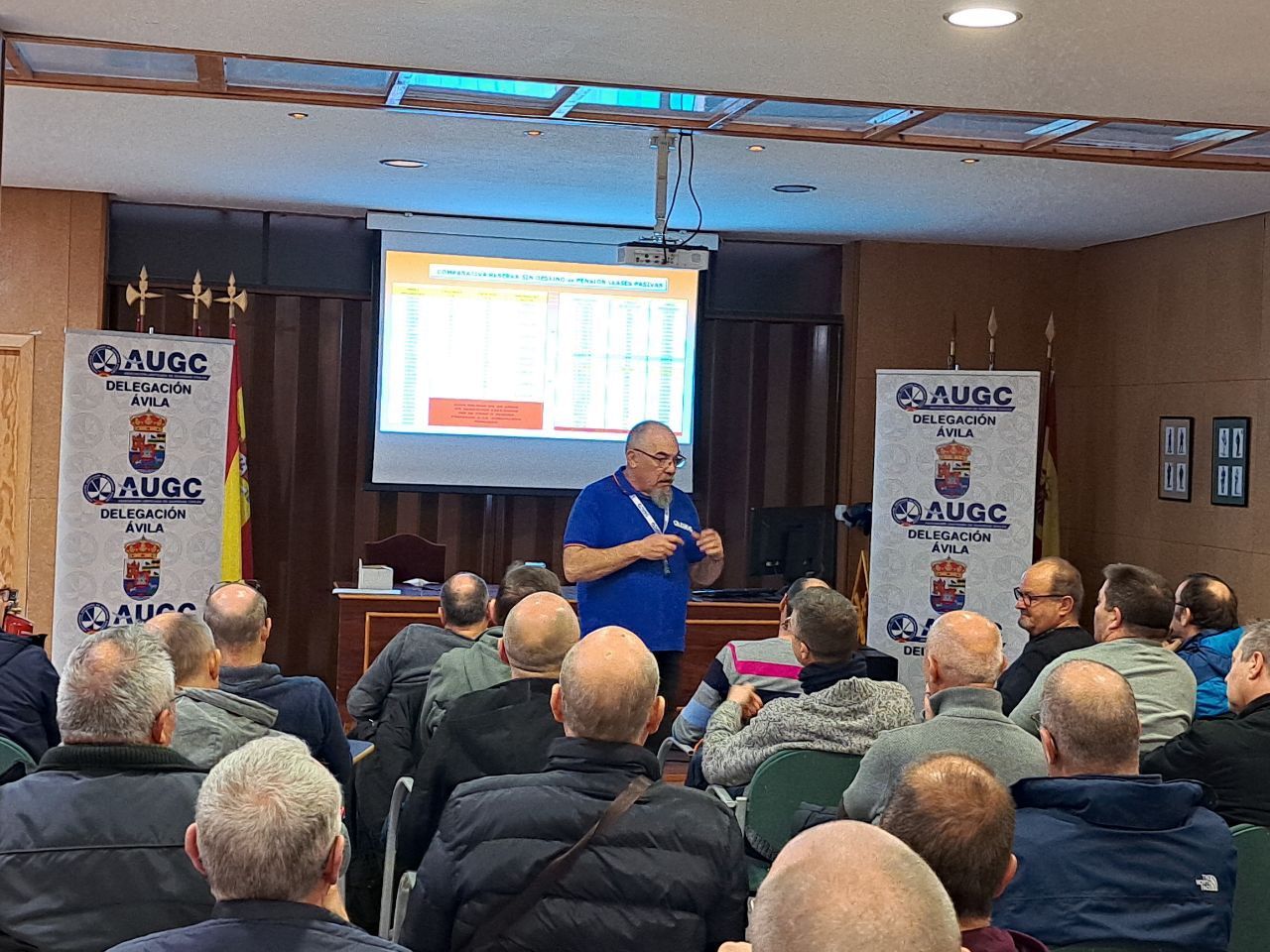 Conferencia sobre la situación de reserva y retirados en la Guardia Civil en Ávila por Daniel Timón.