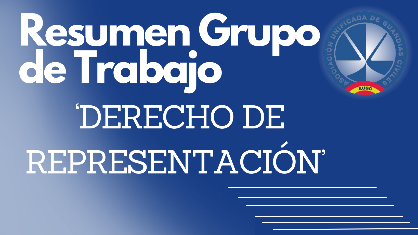 Grupo de Trabajo Derecho de Representación.