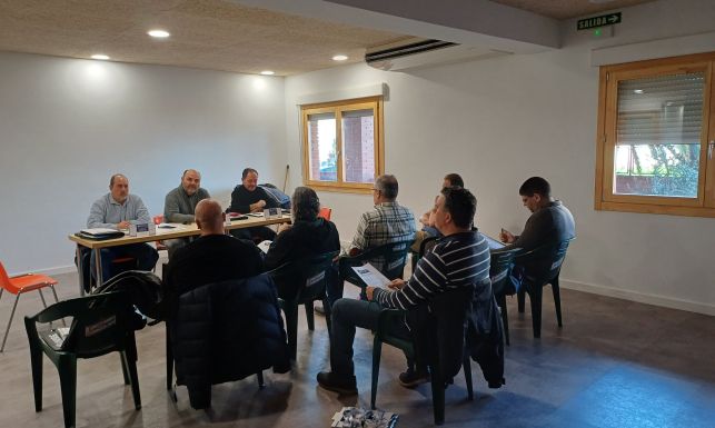 Reunión de vocales de unidad con la Junta Directiva Provincial de la Delegación de Navarra celebrada en Tafalla (Navarra).