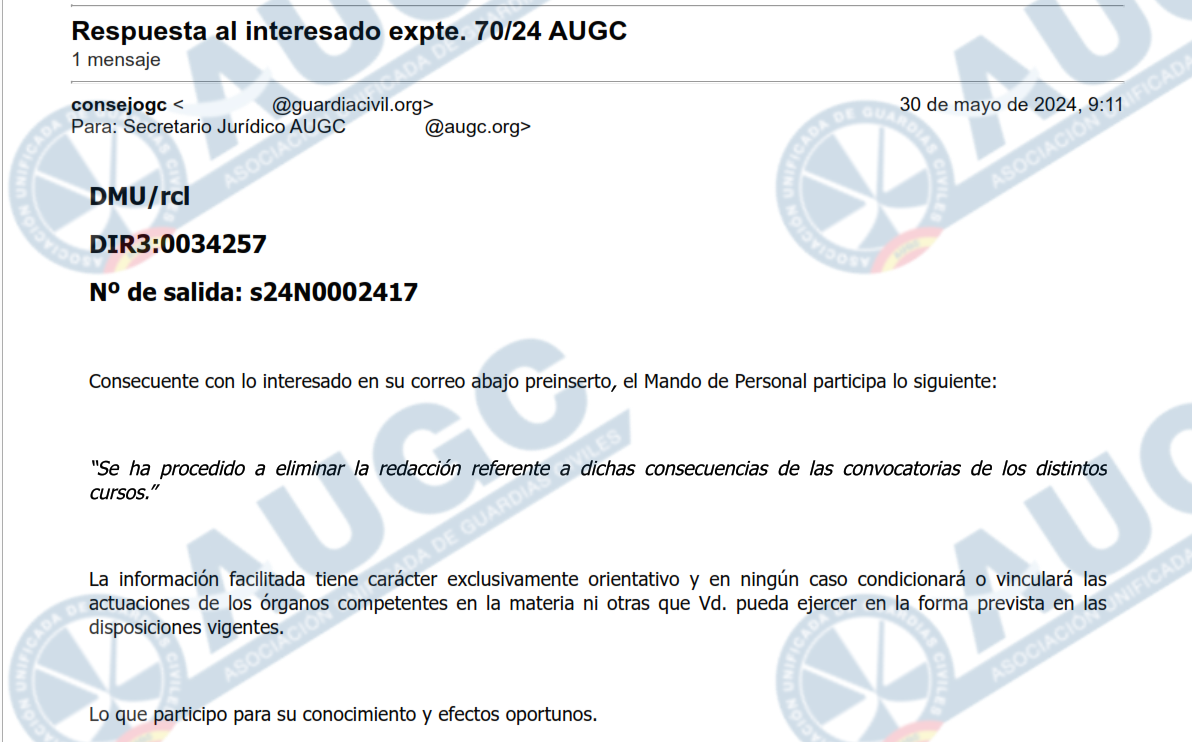 correo anula amenazas cursos