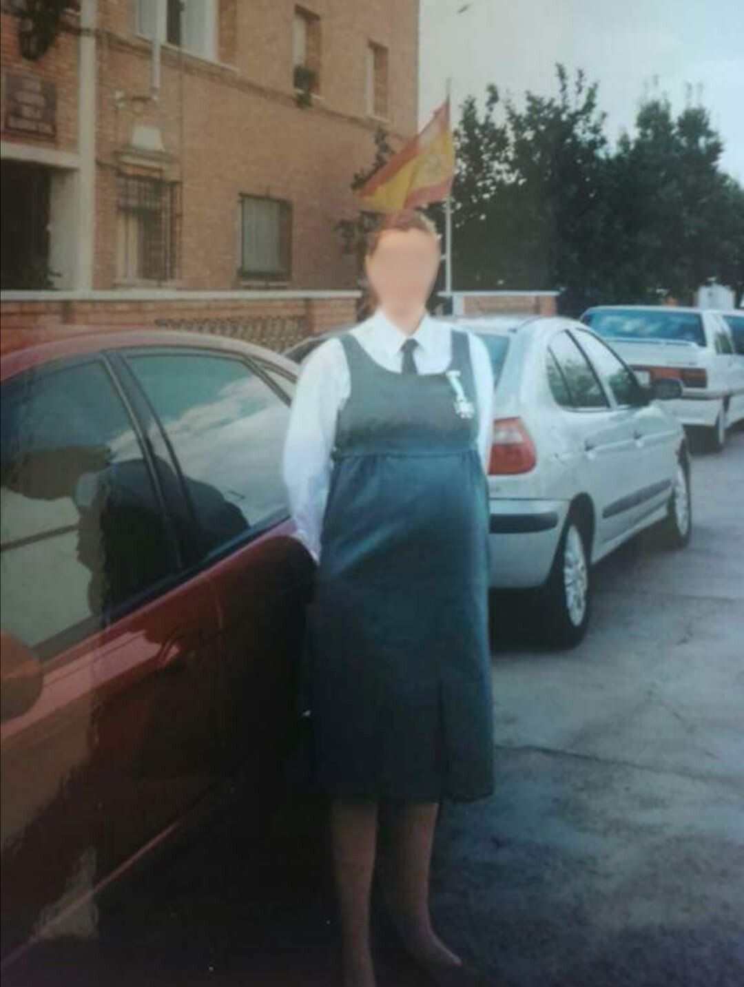 Una mujer guardia civil embarazada.