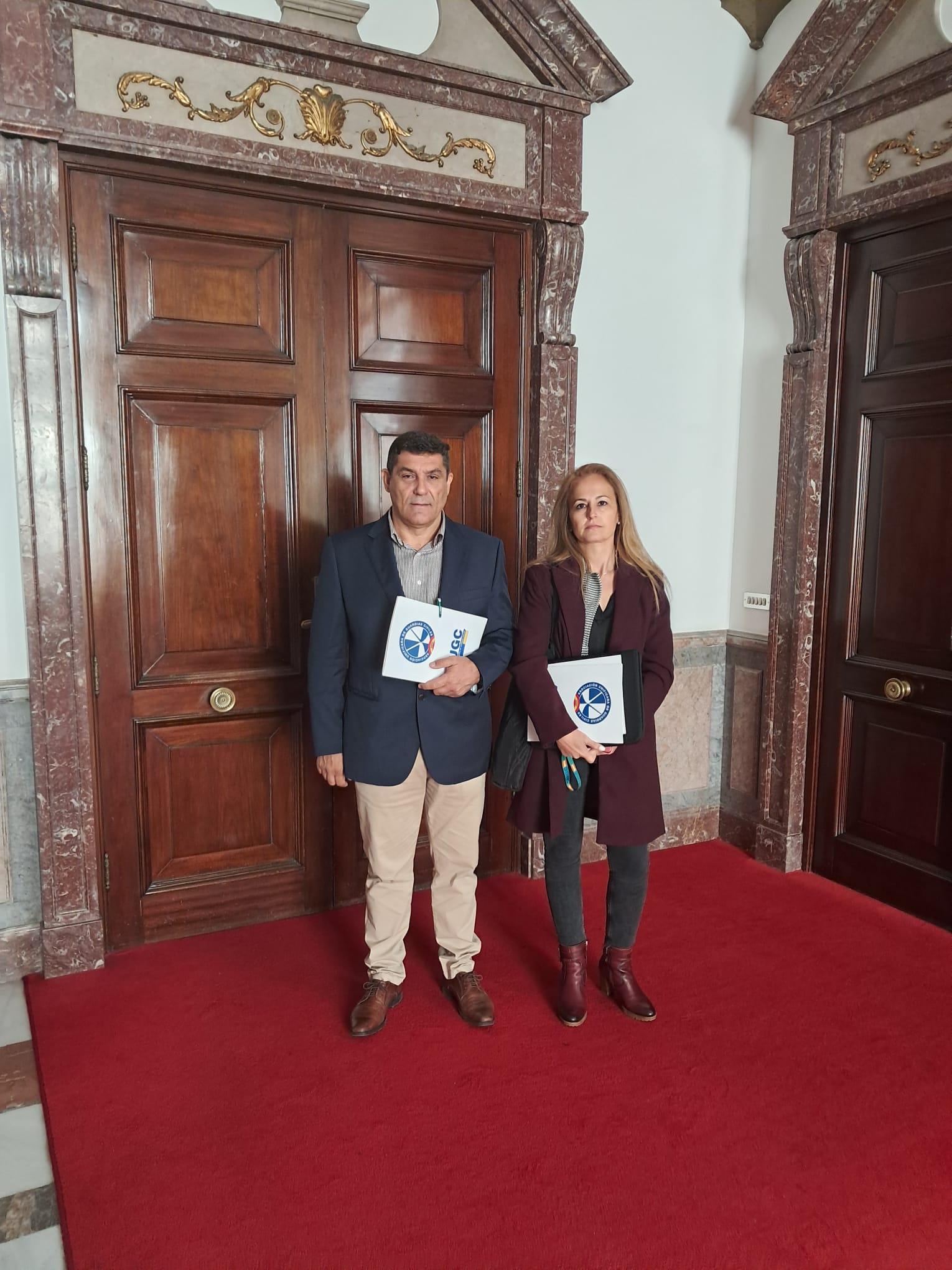 Juan Couce y Vanesa del Castillo, secretarios de AUGC  en Tenerife y Las Palmas.