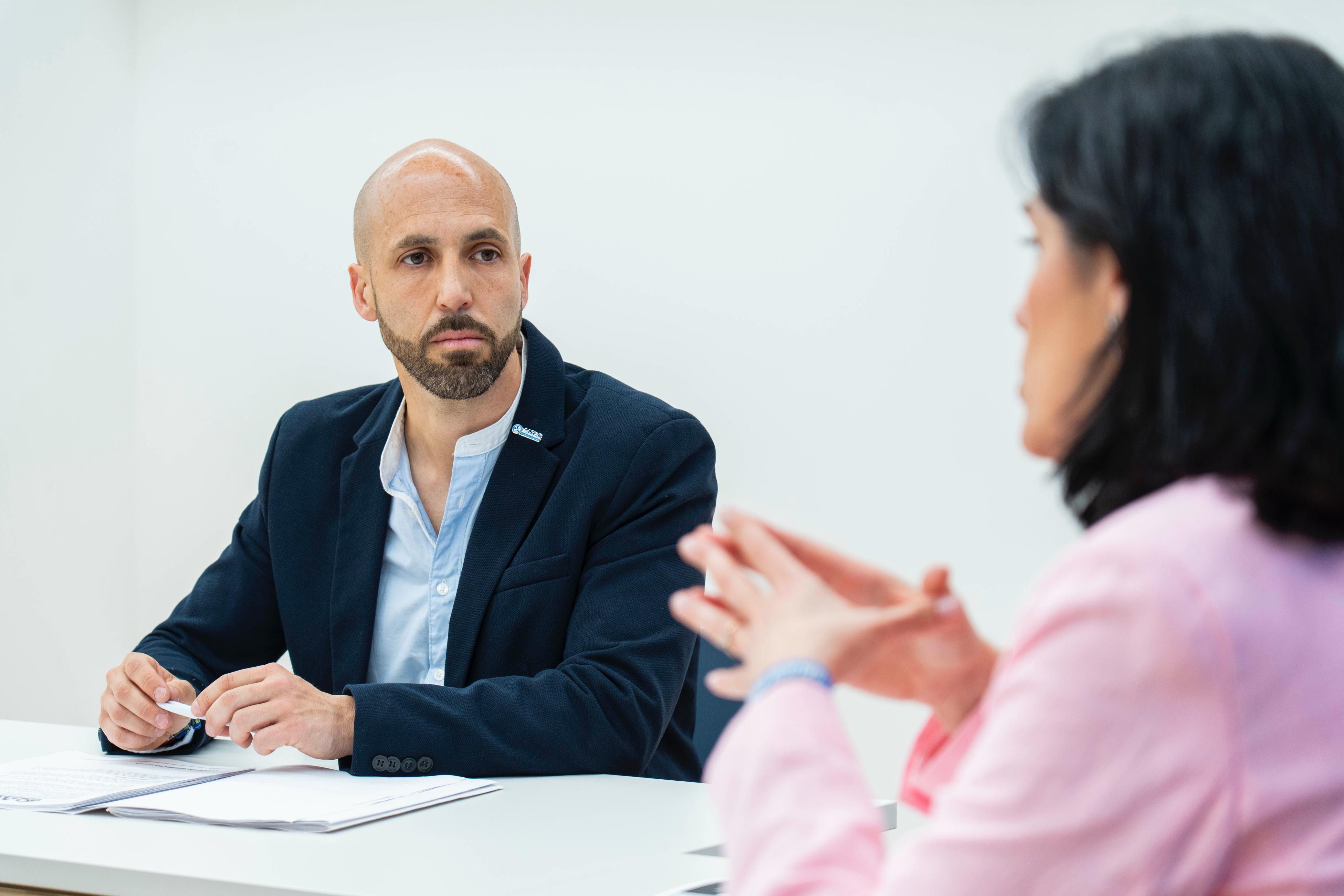 Diego Madrazo en una de las reuniones mantenidas con los diferentes grupos parlamentarios 