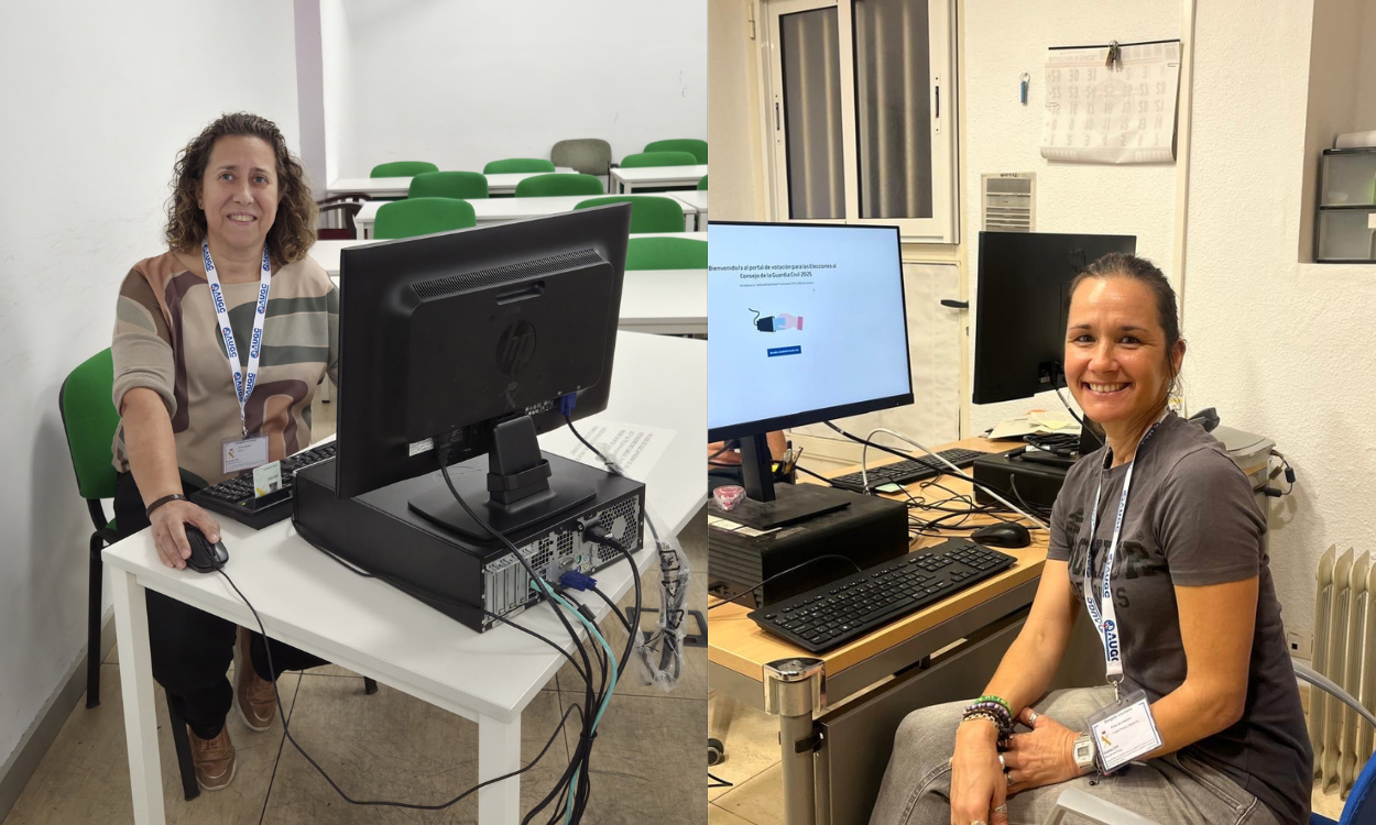 representantes en punto de votacion