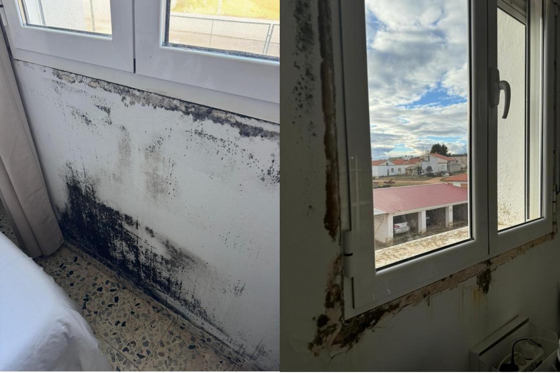 Humedades y malas condiciones en el Cuartel de Campillo de Alto Buey (Cuenca).