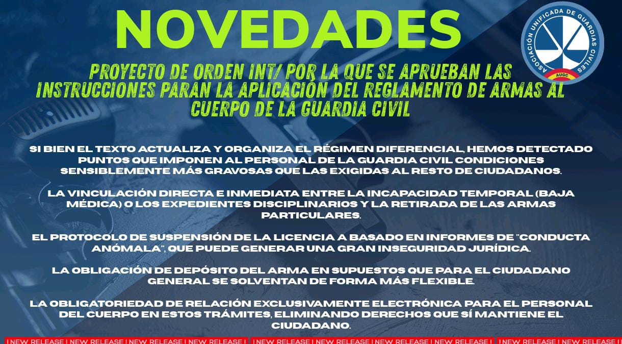 Grupo de Trabajo Aplicación Reglamento de Armas a la Guardia Civil