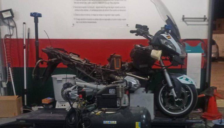 Moto desmontada Lanzarote