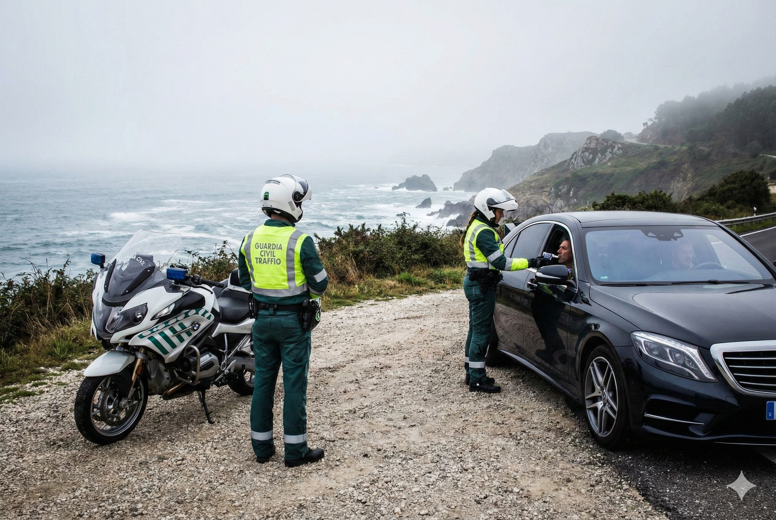 Control de alcoholemia. (Imagen generada con IA)