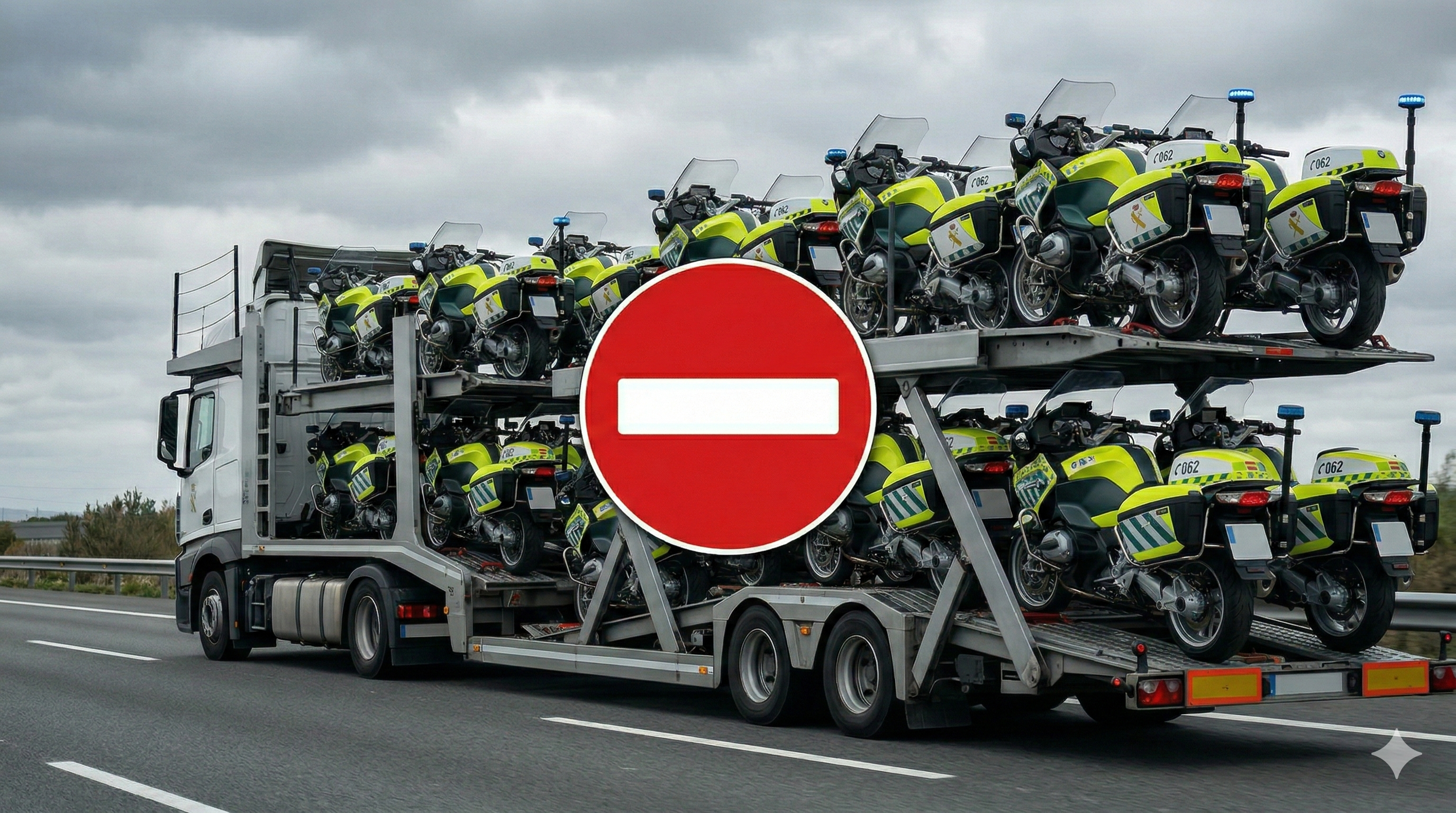 Las empresas renuncian al transporte de las motocicletas destinadas a las distintas unidades de la Agrupación de Tráfico.