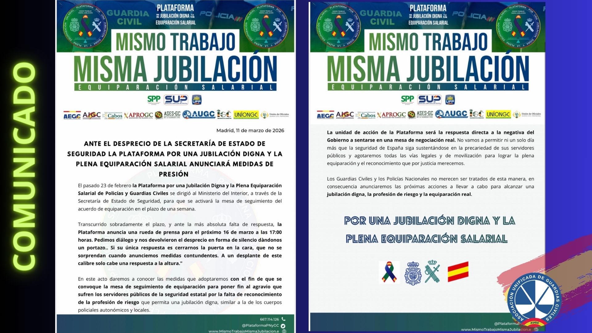 Comunicado Plataforma. 