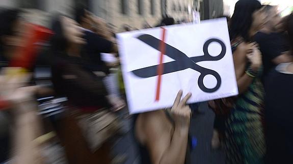 Protestas contra los recortes