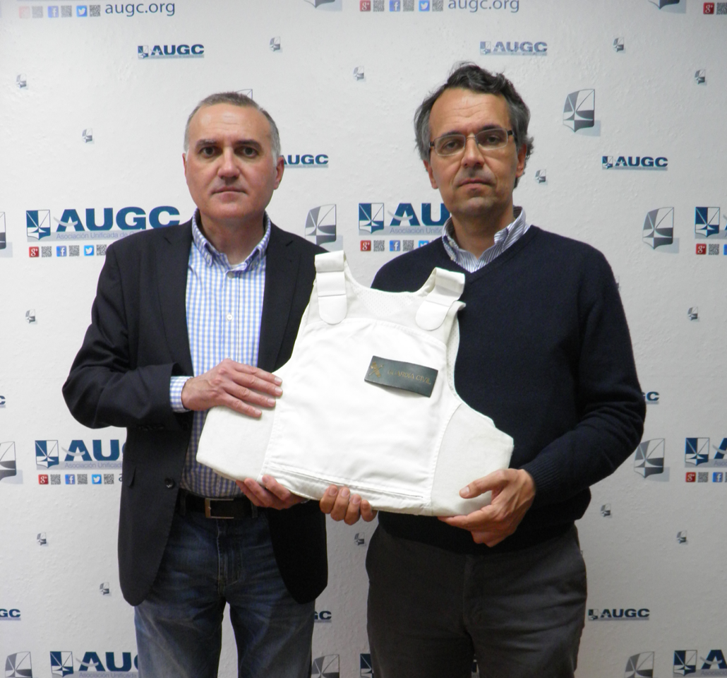 Alberto  Moya, secretario general de AUGC, con Jesús Arroyo, coordinador del Movimiento20d