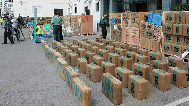 Alijo de droga interceptado por la Guardia Civil