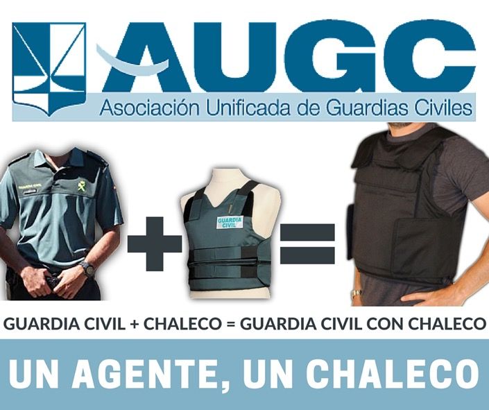 Imagen de la campaña de AUGC: Un agente, un chaleco