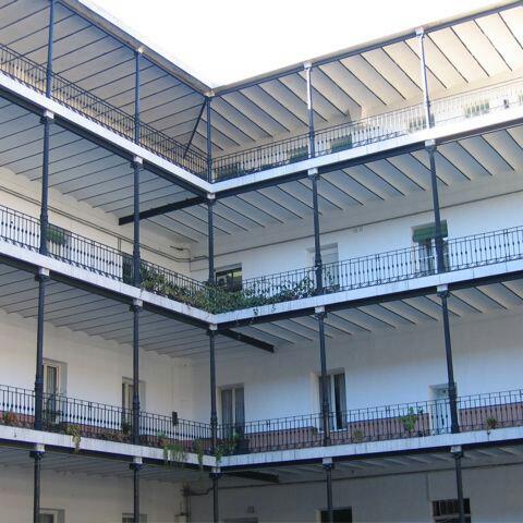 La gran corrala del cuartel de Batalla del Salado, en Madrid