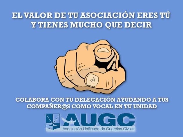 Cartel de la campaña para promover la figura del Vocal de Unidad en AUGC