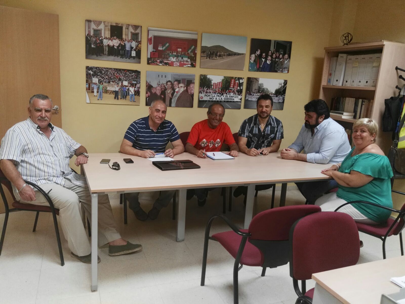 Una imagen de la reunión entre Representantes de AUGC Córdoba y del sindicato UGT en esa provincia.
