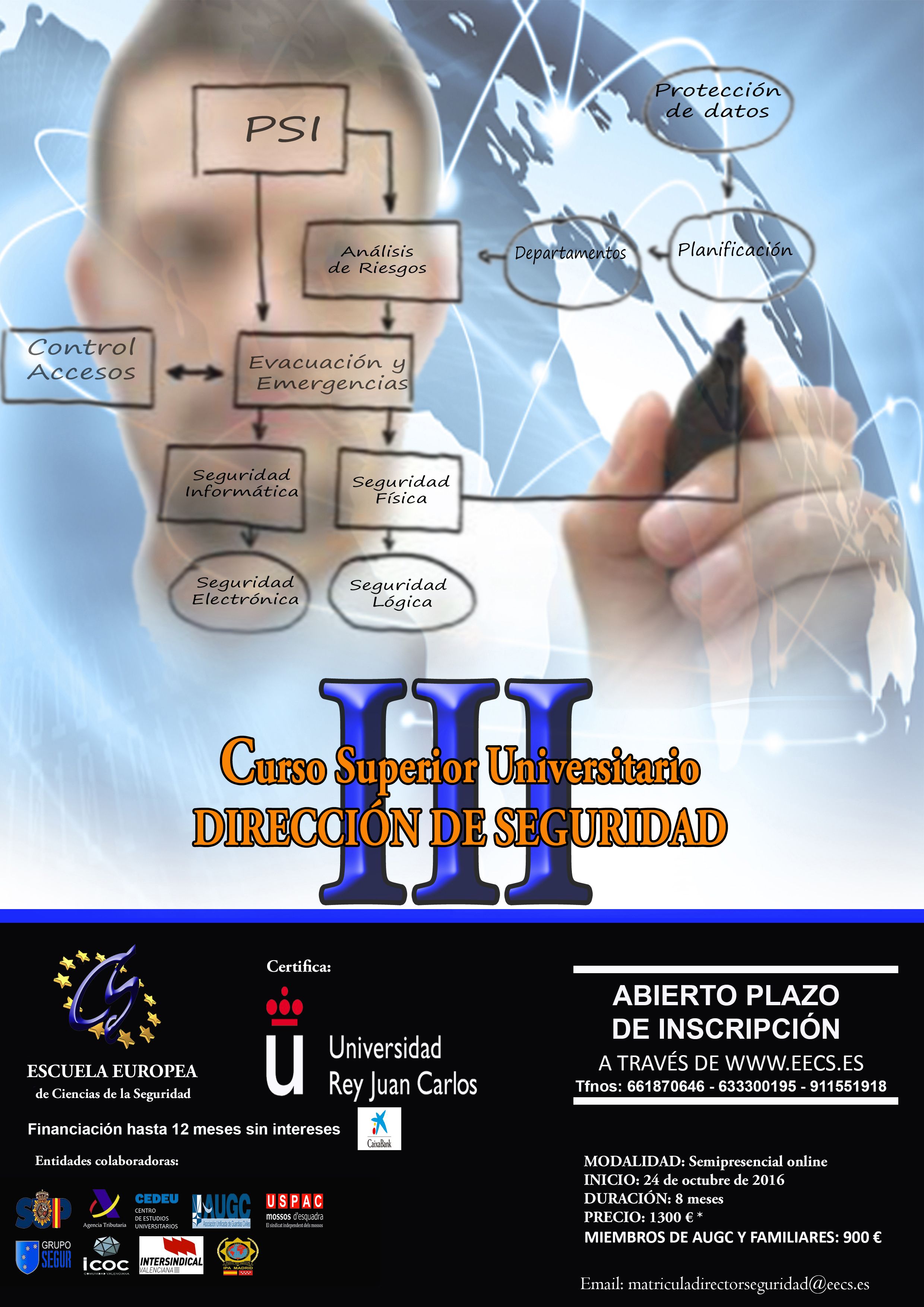 Cartel del Curso Superior Universitario de Direccion de Seguridad