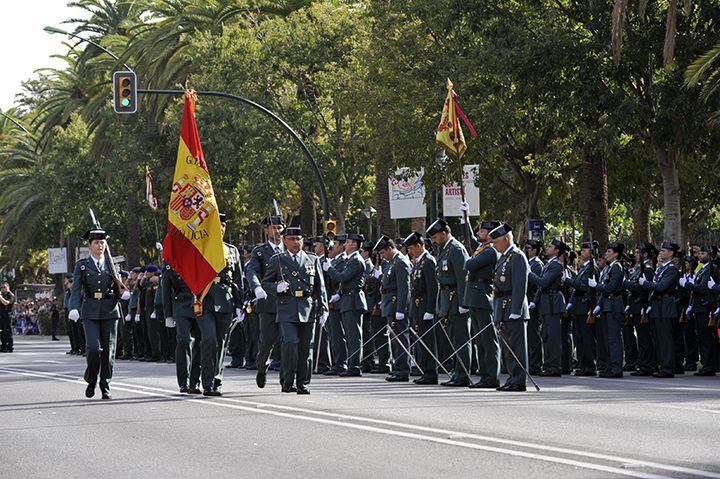 Imagen del desfile celebrado en el Día de la Patrona el pasado año en Málaga.