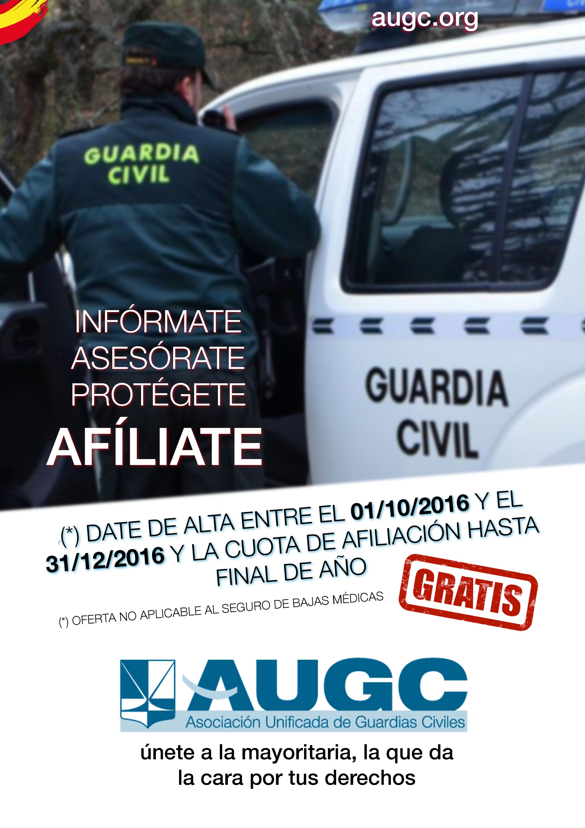 Cartel de la nueva campaña de afiliación de AUGC