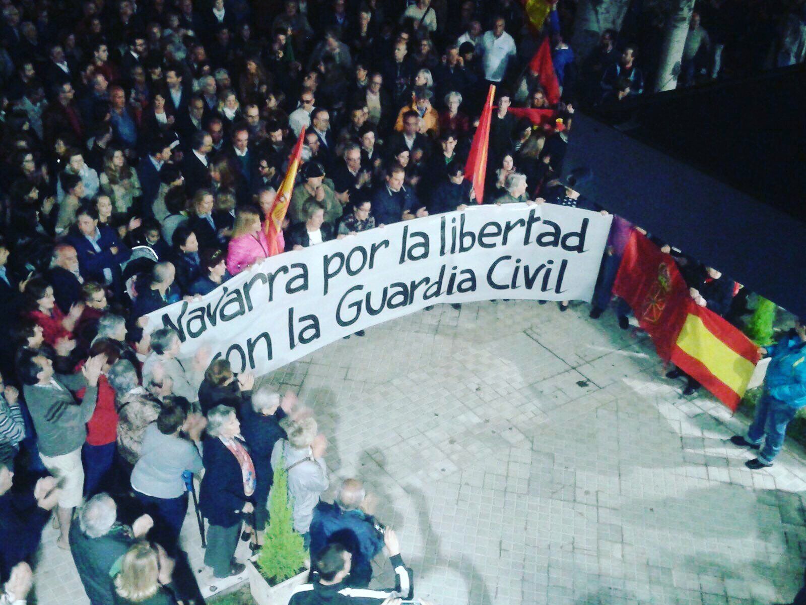 Imagen de la concentración celebrada ayer en Pamplona.