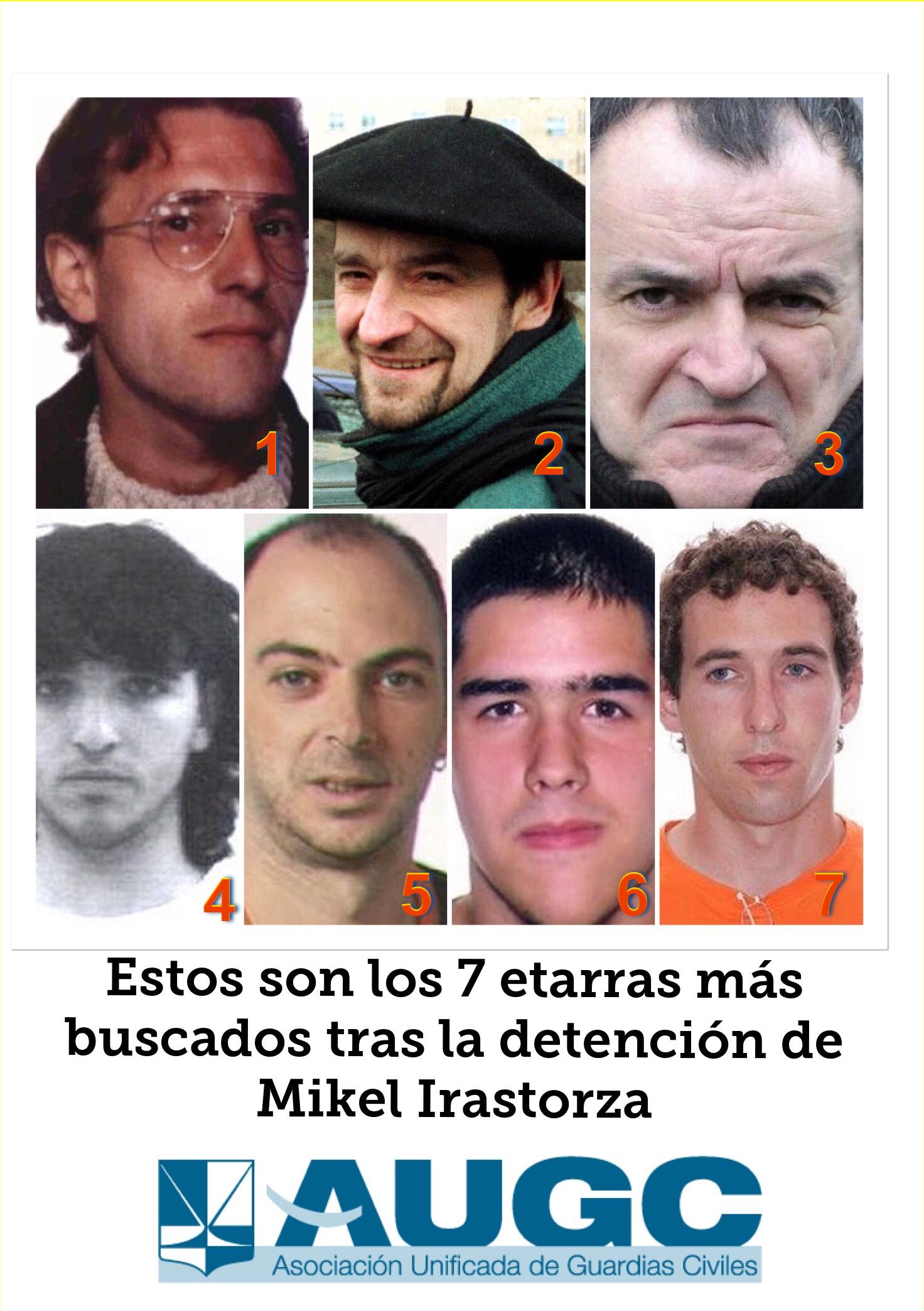 Los siete etarras mas buscados.