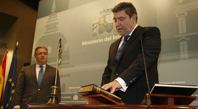 José Manuel Holgado, ayer en su toma de posesión del cargo de Director General de la Guardia Civil.