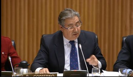 El Ministro del Interior, en un momento de su intervención