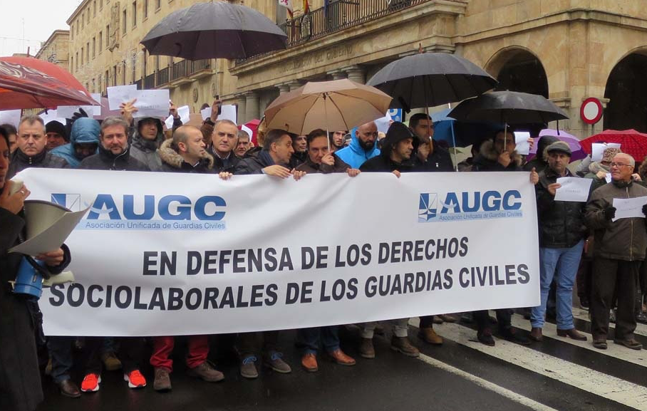Manifestación de AUGC en defensa de los derechos de los guardias civiles