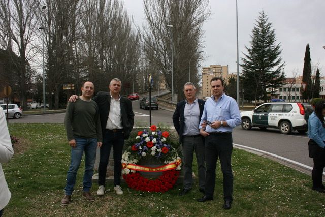 De izquierda a derecha, Alberto Pastrana (Sec. de Organización de AUGC Palencia, Eduardo Rodriguez (Sec. General), Angel Gutierrez (AVT) y Juan Villoria (Sec. Jurídico).