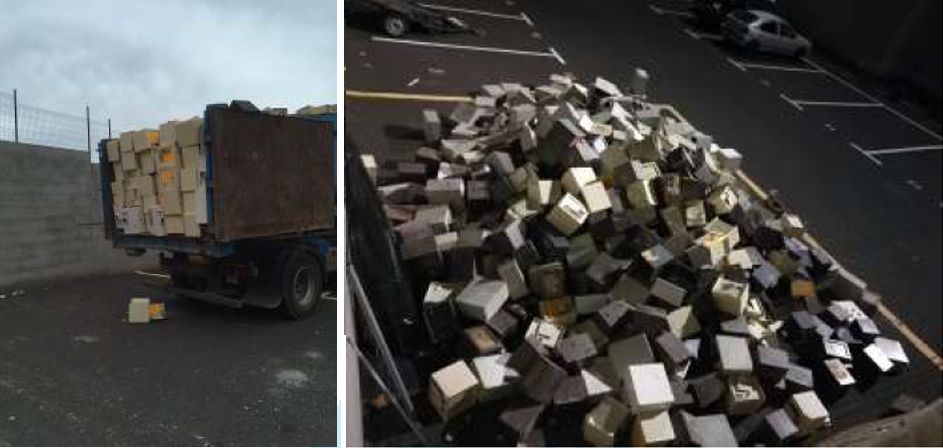 Cajas fuertes almacenadas en este cuartel de Lanzarote.