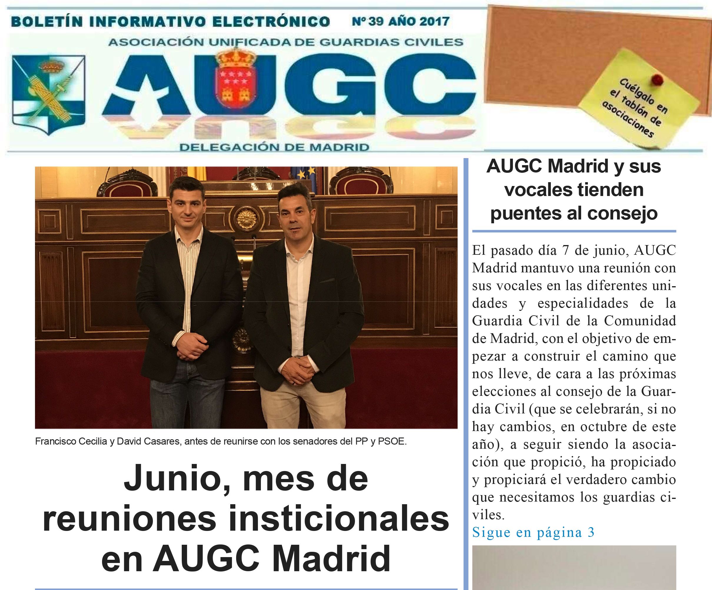 Boletín informativo AUGC Madrid julio 17