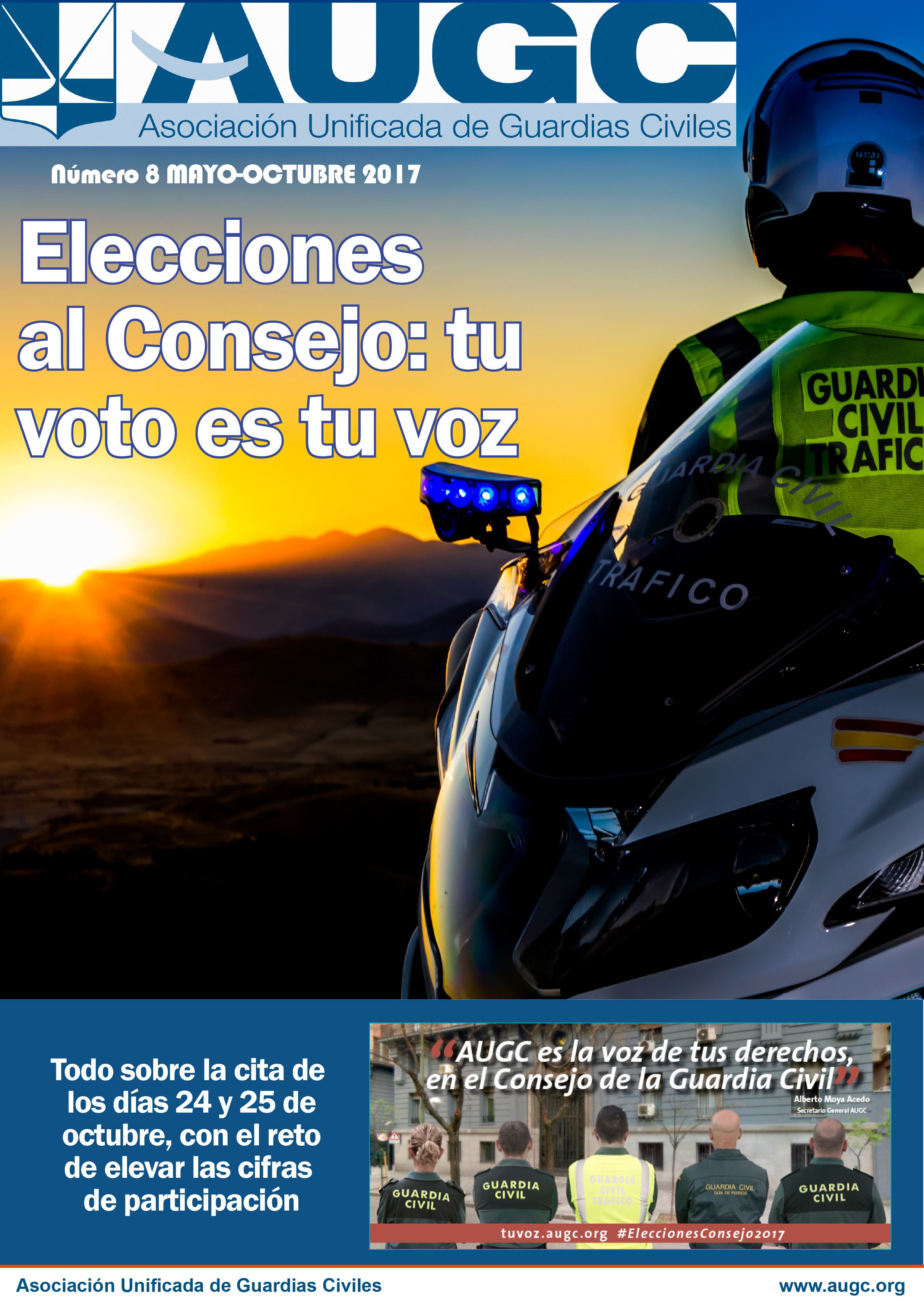 Portada del  octavo número de 'La Revista de AUGC'.