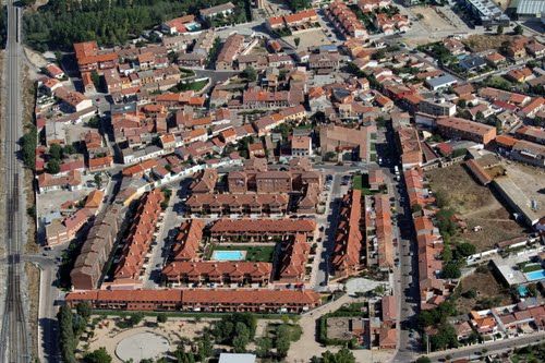 Vista aérea de la localidad de Viana de Cega.