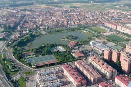 Vista aérea de la localidad de Laguna de Duero.