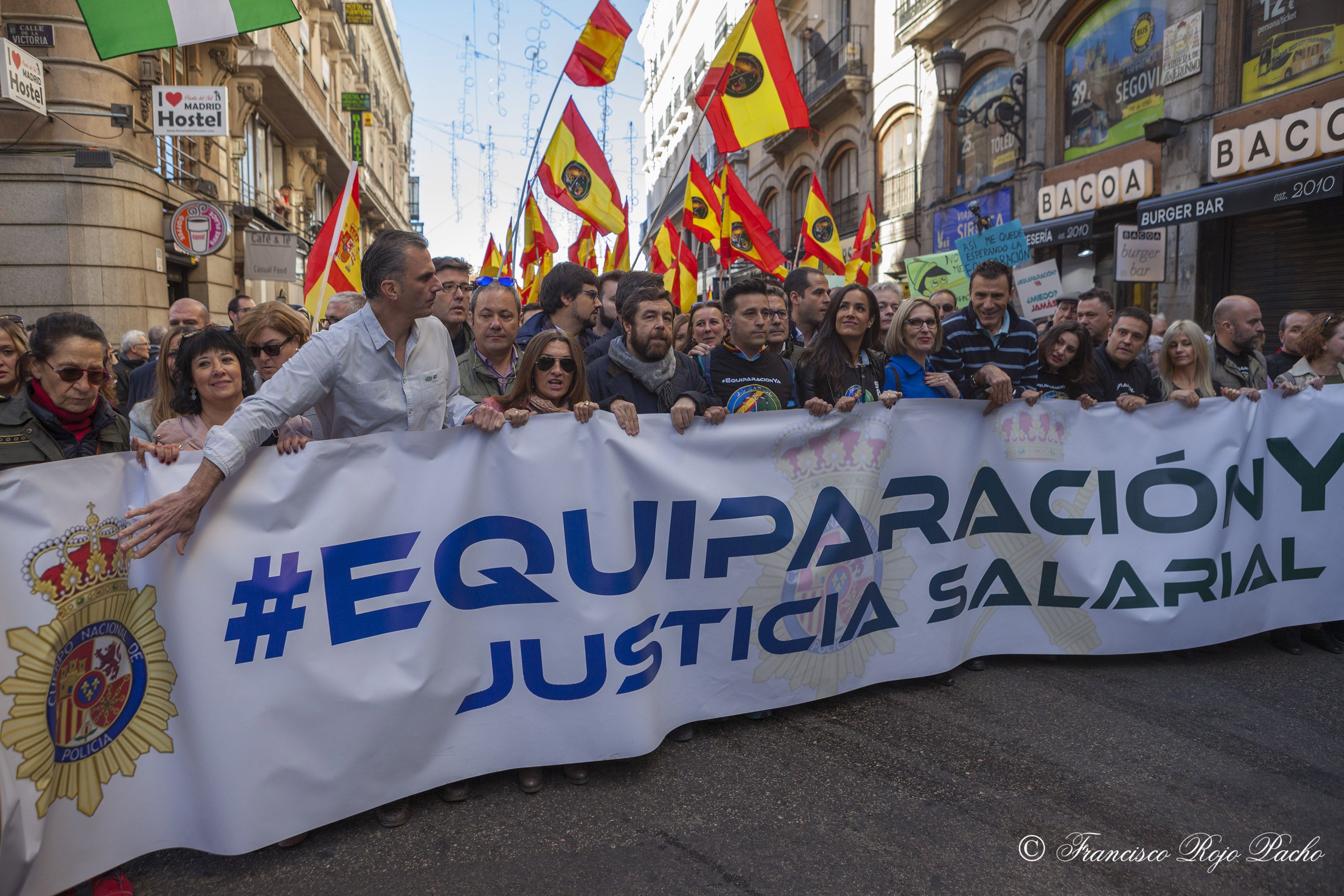 Pancarta que encabezaba la manifestación del sábado 18 de noviembre en Madrid.