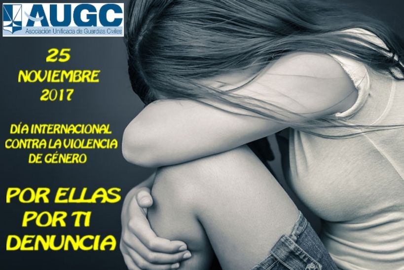Cartel elaborado por AUGC con motivo del Día contra la Violencia de Género.