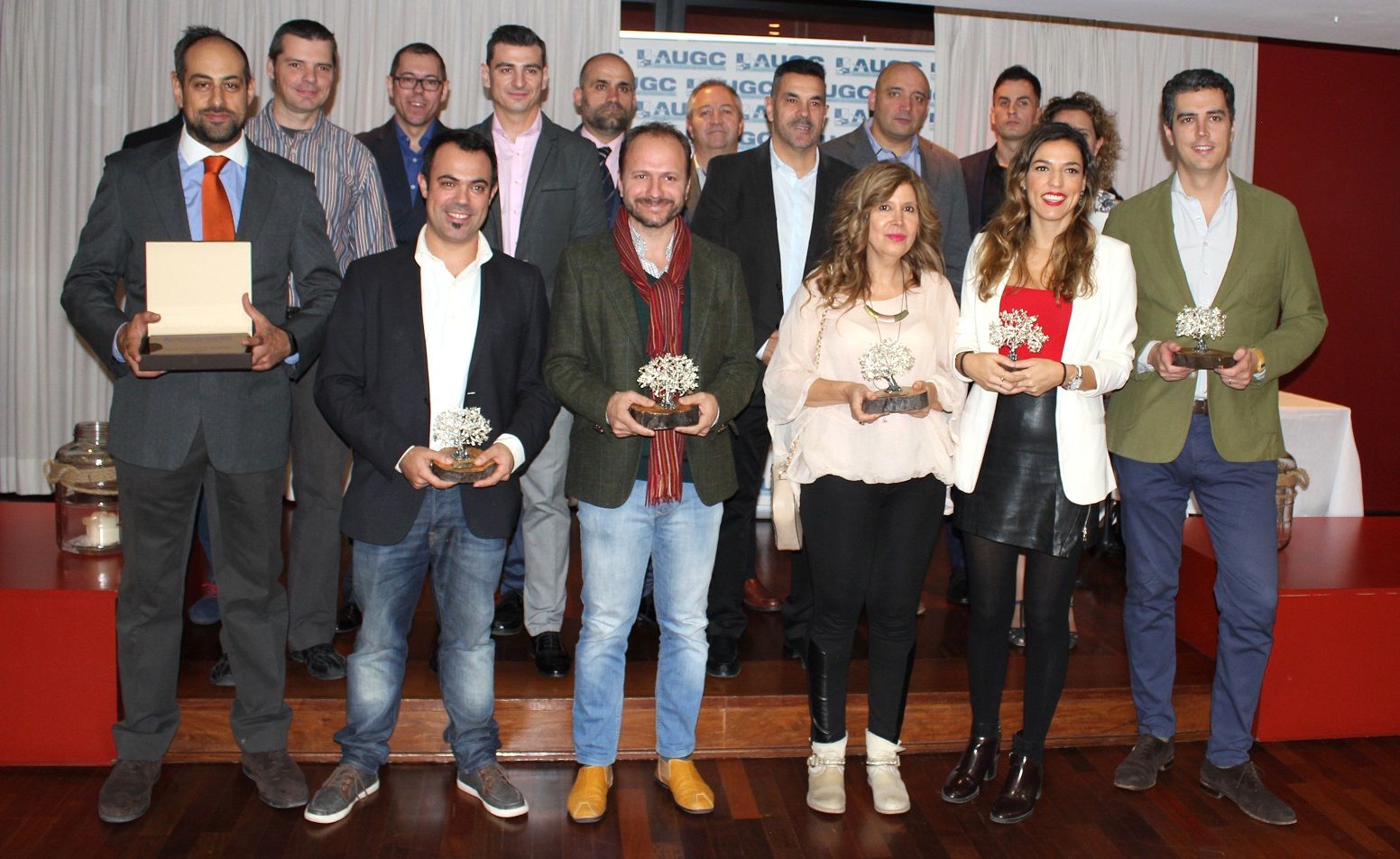 Los periodistas y vocales premiados en los XI Premios Periodísticos "Juan Carlos Fernández Vales"