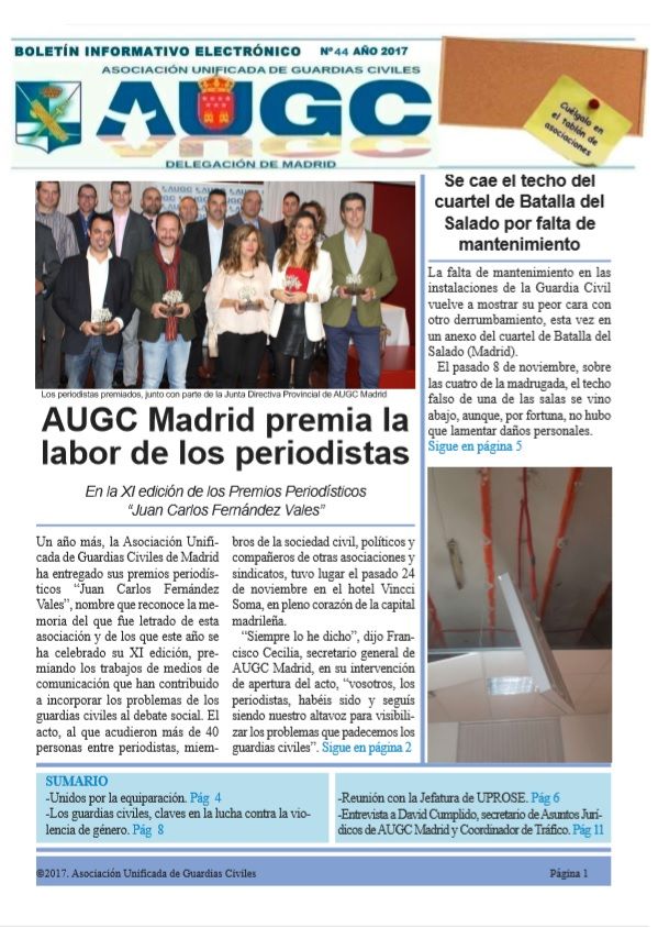 portada del boletín de noviembre