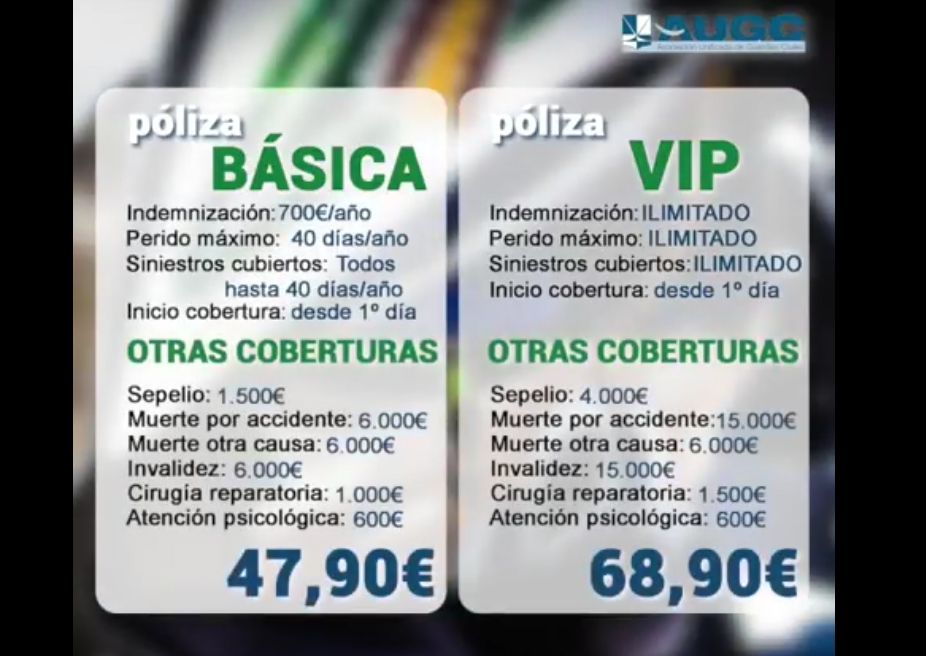 Captura del vídeo promocional del seguro de bajas de AUGC con la compañía AXA