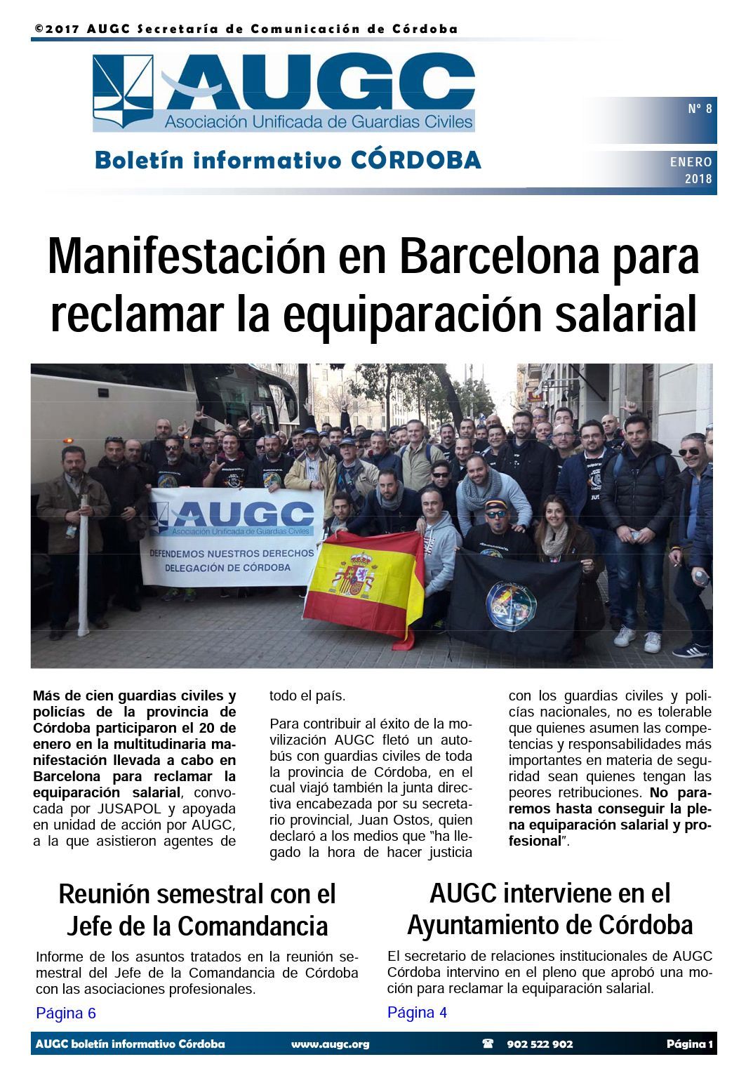 Portada del boletín nº 8 de AUGC Córdoba