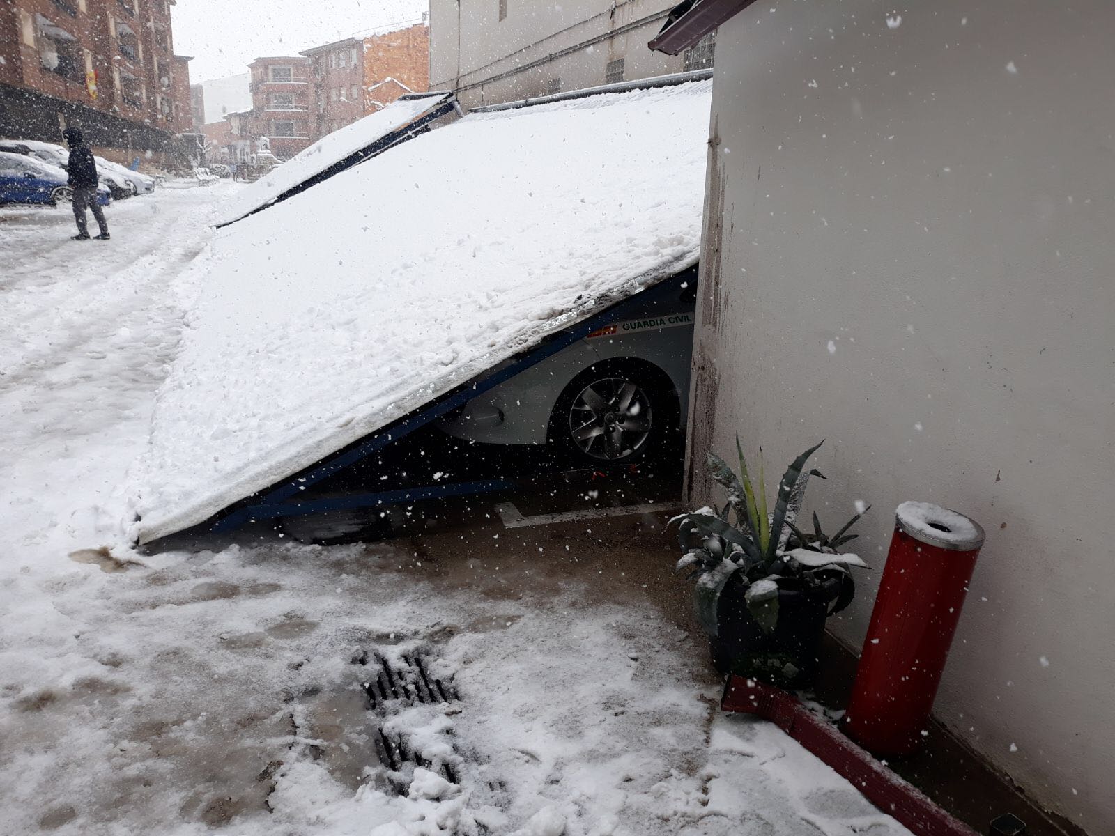 Estado en el que quedó la cubierta tras su hundimiento.