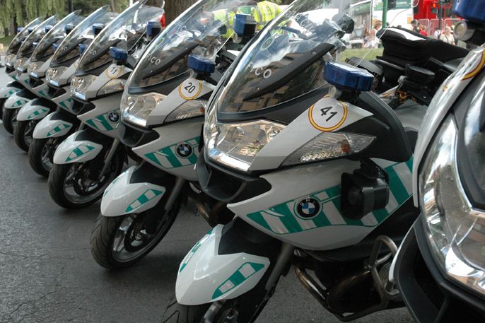 Motocicletas de la Agrupación de Tráfico de la Guardia Civil.