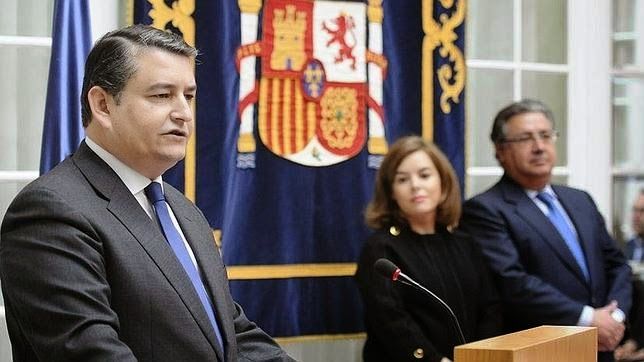 El delegado del Gobierno en Sevilla, Antonio Sanz, en el día de su toma de posesión del cargo, en febrero de 2015.