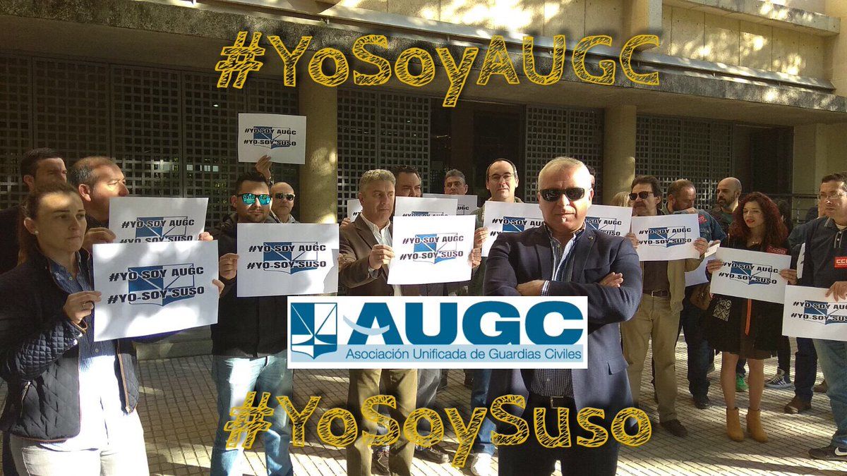 Miembros de la delegación de AUGC en Badajoz expresan su apoyo a Jesús Jiménez, Suso.