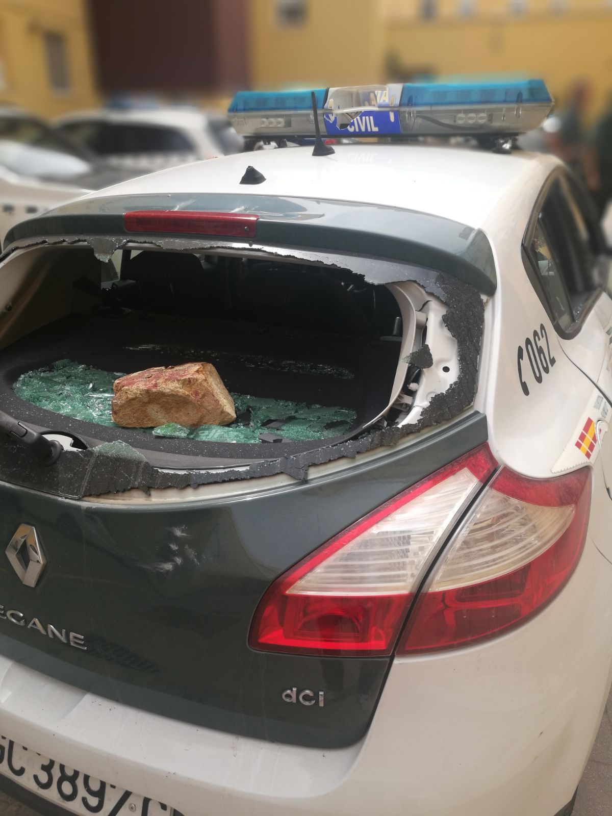 Vandalismo con un coche de la Guardia Civil