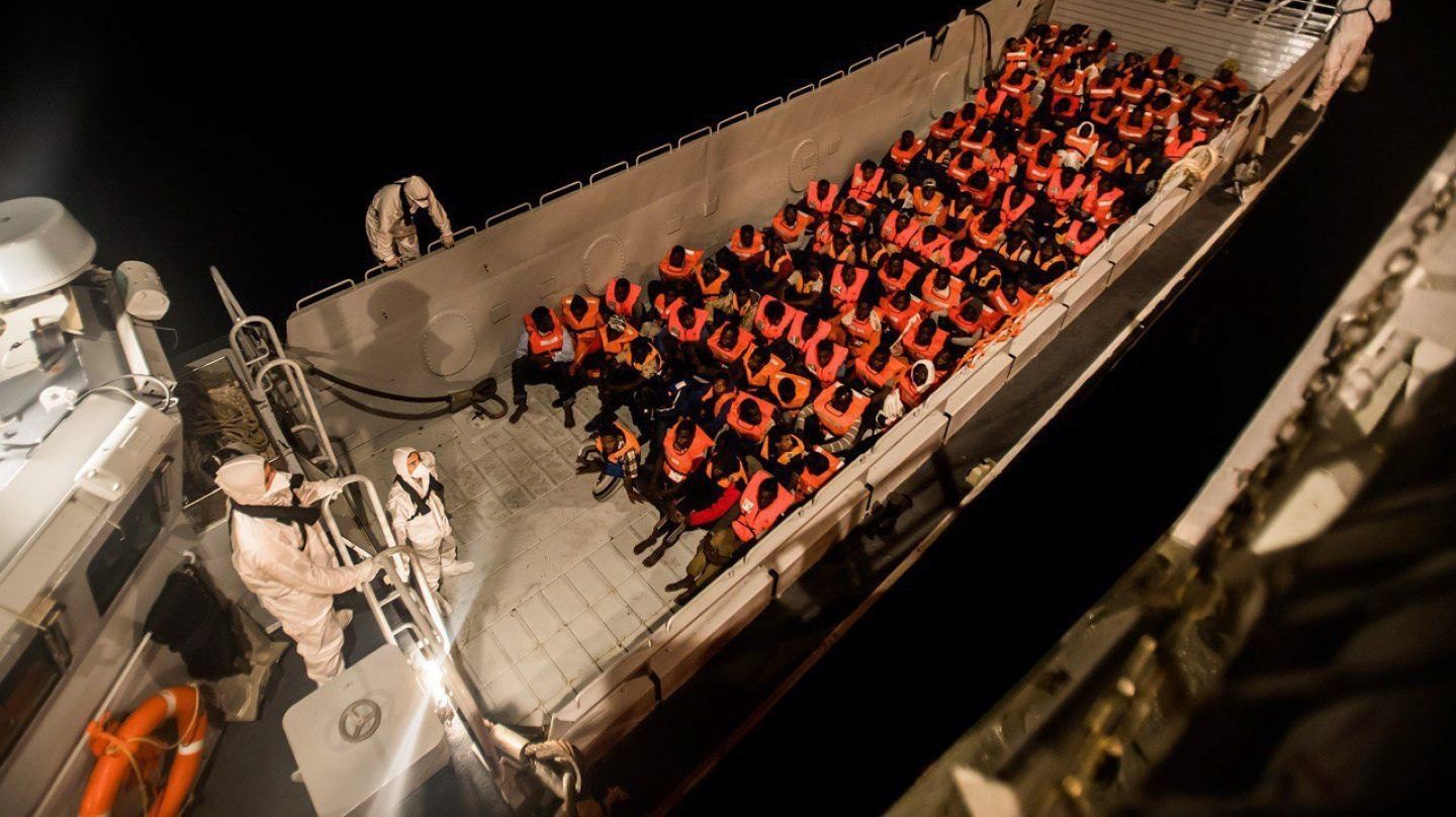 Migrantes en el Aquarius.